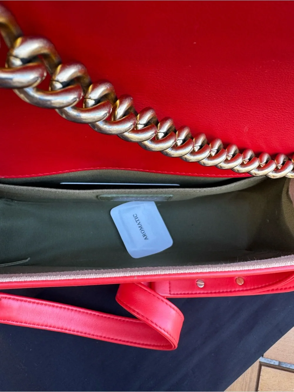 CHANEL Red Quilted Boy Shoulder Bag with Gold Hardware